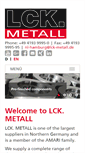 Mobile Screenshot of lck-metall.de